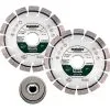 2 X Meules De Tronçonnage Diamentées 125x22,23mm + écrou De Serrage Rapide Quick M14 Metabo