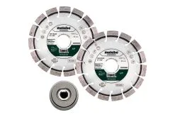 2 X Meules De Tronçonnage Diamentées 125x22,23mm + écrou De Serrage Rapide Quick M14 Metabo