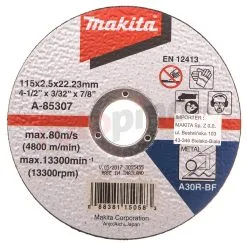 Disque 115 X 2,5 X 22 Mm Makita A-85307