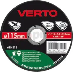 Disque à Découper Pour Pierre 115x3.2x22.2mm Verto 61H515