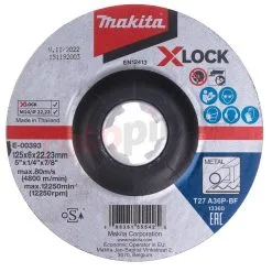 Disque à Meuler 125mm X-Lock A36P Makita E-00393