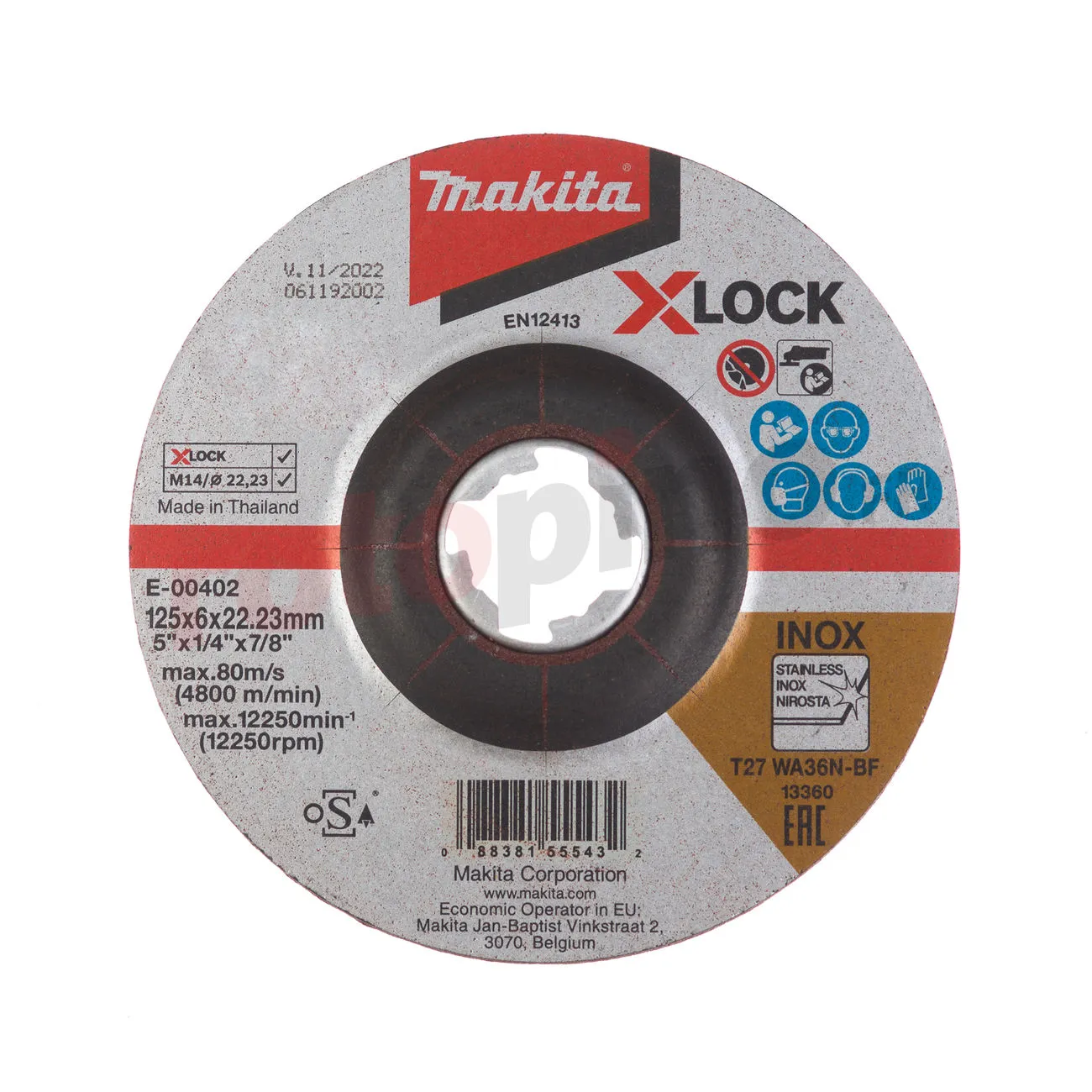 Disque à Meuler 125mm X-Lock WA36N Makita E-00402