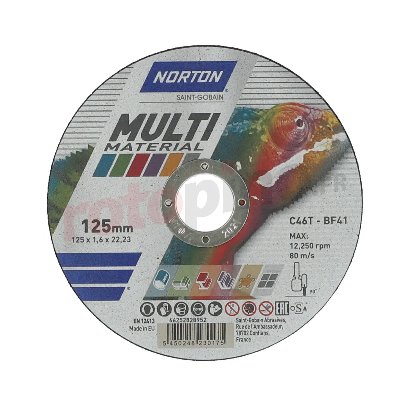 Disque à Tronçonner 125x22.23mm Norton MULTI MATERIAL