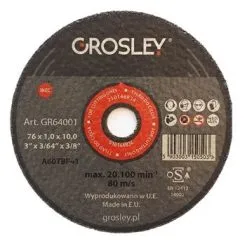 Disque à Tronçonner Inox 76mm Grosley GR64001