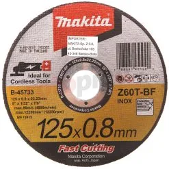 Disque à Tronçonner Métal INOX 125mm Makita B-45733