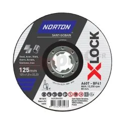 Disque à Tronçonner Norton A60T-125x1.0x22.23-T41 NOR-XLock