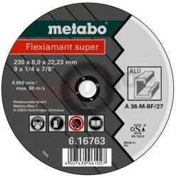 Disque Abrasif Flexiamant Super A 36-M 125×6,0×22,2mm à L'aluminium Metabo