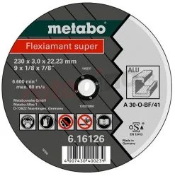 Disque De Coupe A 30-O 125×2,5×22,2mm Pour Aluminium Metabo