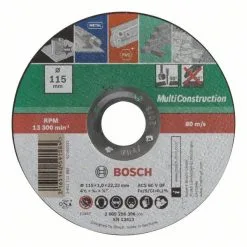 Disque De Coupe, Droit, Multi Construction 115mm Bosch