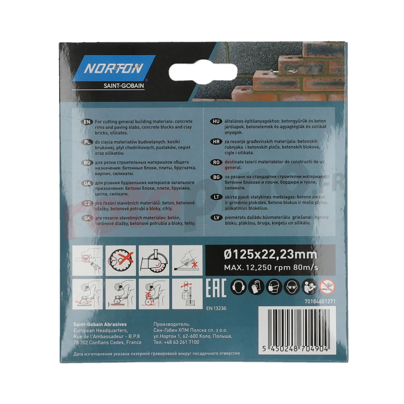 Disque Diament 125x22.23mm Norton CEE DIY Universal – Image 3