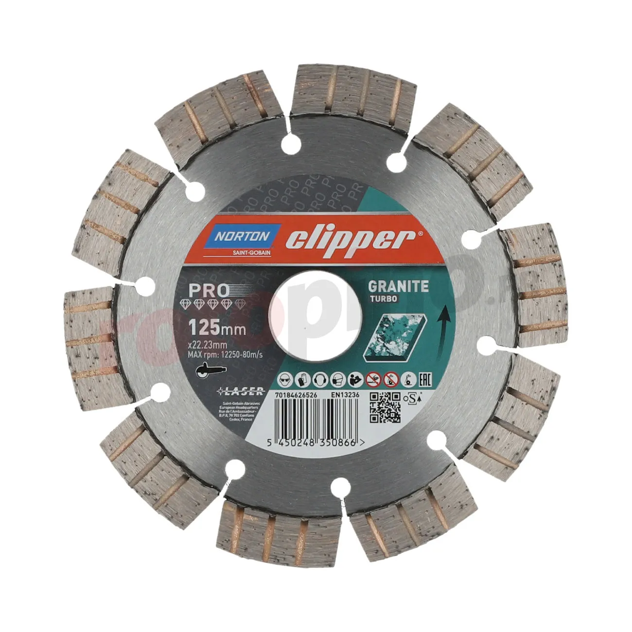 Disque Diament 125x22.23mm Norton PRO Granite Turbo