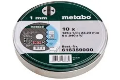 Jeu De Disques à Tronçonner 125x1.0x22.23mm, 10pcs Metabo Promotion A 60-R-BF/41