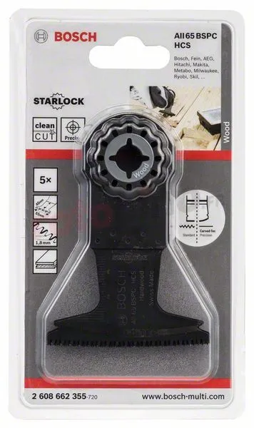 Lame AII 65 BSPC Pour Outils Multi-fonctions Hard Wood Bosch
