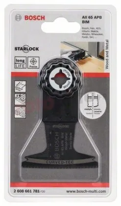 Lame BIM Pour Outils Avec Interface AII 65 APB Wood And Metal Bosch 2608661781