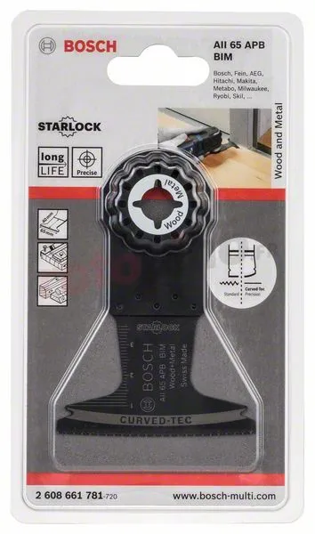 Lame BIM Pour Outils Avec Interface AII 65 APB Wood And Metal Bosch 2608661781