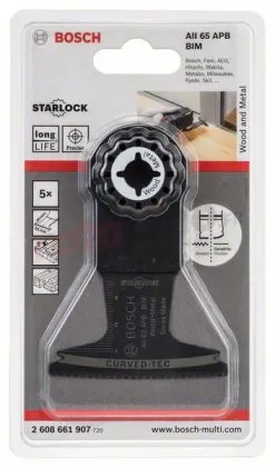 Lame BIM Pour Outils Avec Interface AII 65 APB Wood And Metal Bosch