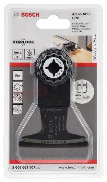 Lame BIM Pour Outils Avec Interface AII 65 APB Wood And Metal Bosch