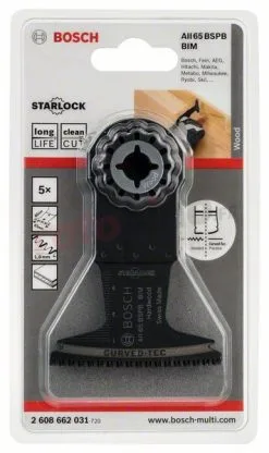 Lame BIM Pour Outils Avec Interface AII 65 BSPB Hard Wood Bosch 2608662031