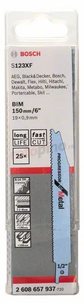 Lame De Scie Sabre S 123 XF Bosch