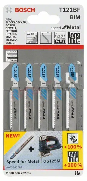 Lame De Scie Sauteuse T 121 BF Bosch 2608636702