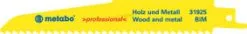 Lame Pour Scie Sabre BiM 150 Mm 4,3, 5 Pcs., - Bois Metabo