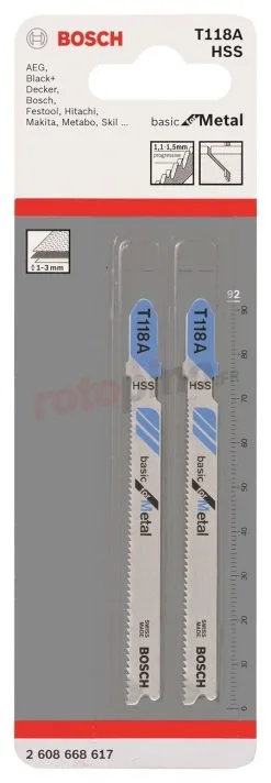 Lames (2 Pcs.) Bosch T 118 A