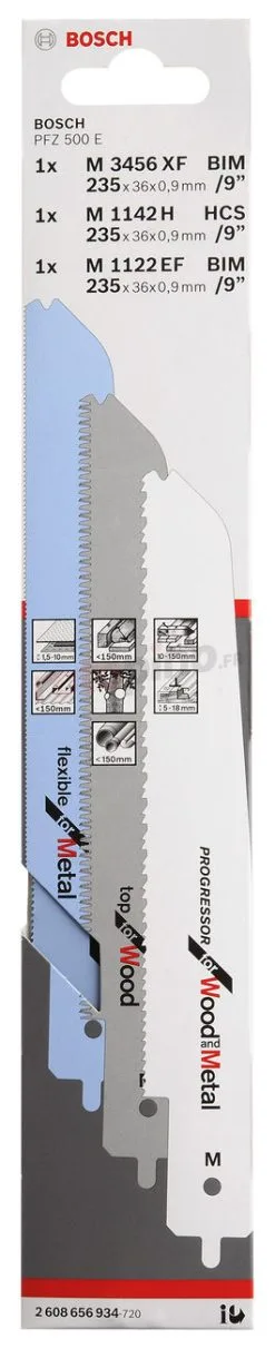 Lames De Scie Sauteuse Pour égoïne Multifonction Bosch PFZ 500 E, Jeu De 3 Pièces Bosch