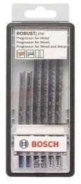 Lames De Scie Sauteuse Robust Line Progressor, Emmanchement En T, Set De 6 Pièces Bosch