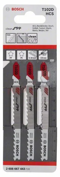 Lames De Scie Sauteuse T 102 D Bosch