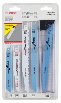 Packs De 12 Lames De Scie Sabre à Métaux Et à Bois Demolition Bosch Demolition